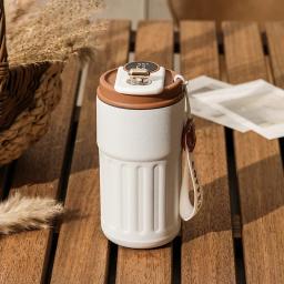 450ML Smart Travel Coffee Mug Display Led Temperature Thermos Mug Stainless Steel Insulated Thermos Bottle Portable Vacuum Flask