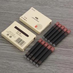 10 Pcs Jinhao Set Box Brown Fountain Pen Ink Refill Cartridges