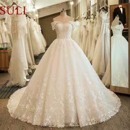 SL-5061Customized Wedding Bridal Dress Ball Gown Embroidery Lace applique Boho Wedding Dress 2023 noiva plus size dress