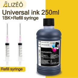 250ml Refill Dye Ink Kit Universal Ink Compatible for HP Canon Epson Brother Printer and Ink Cartridges For HP301 302 304 305