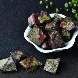 Natural Dragon Bloodstone Raw Rough Mineral Specimens Energy Stone Healing Reiki Home Decoration