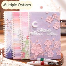 4 Books/Set A5 Coil Lined Notebook High Quality Kawaii Korean Stationery Cute School Supplies for Students