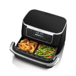 4-in-1 DualZone FlexBasket Air Fryer with 7-Qt MegaZone,dishwasher safe crisper plates and basket,with nonstick