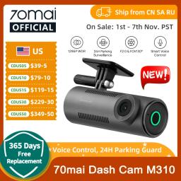 2024 New 70mai Dash Cam M310 New 1296P Night Vision F2.0 Aperture 70mai M310 Car DVR 24H Parking Monitor WIFI & App Control