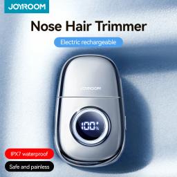 JOYROOM USB C Charging Nose Hair Trimmer IPX7 Waterproof Dual Edge Blade Portable Beard and Nose Hair Painless Removal for Men