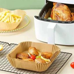 Air Fryer Paper Airfryer Disposable Containers Airfryer Baking Paper Non-Stick Disposable Paper Liner Barbecue Plate