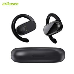 Open Ear Headphones Bluetooth 5.3 Wireless Earphones True Open Ear Earbuds with Rotatable Earhooks 48Hrs Playtime Deep Bass Mics