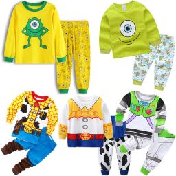 Summer Autumn Children's Toy Story Pajamas Clothes Woody Tracey Buzz Lightyear Halloween Costume Pyjamas Jessie Cotton Nightwear