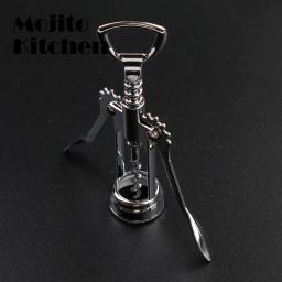 2 In 1 Wine Opener Multifunctional Corkscrew Bottle Opener Zinc Alloy Cork Remover Premium Winged Bottle Opener Wing Type Metal