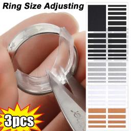 3pcs For Any Rings Size Adjust Stickers Jewelry Tools Silicone Clear Big Size Ring Invisible Fixed Tightener Reducer Resizing