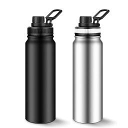 UPORS Stainless Steel Sport Water Bottle 600ml/800ml Large Capacity Double Wall Vacuum Insulated Tumbler Portable Thermos Bottle