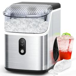 COWSAR Nugget Ice Maker Countertop, Soft Chewable Nugget Ice Cubes Machine, One-Button Quick Ice Making 34Lbs/Day, Self-Cleaning