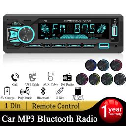 SINOVCLE Car Radio 1din Srereo Bluetooth MP3 Player FM Receiver With Remote Control AUX/USB/TF Card In Dash Kit