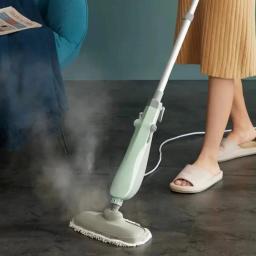 220V 1000W 240ml Steam Mop Household Mop High-temperature Sterilization Mite Removal Cleaner 15s Rapid Heating Visual Water Tank