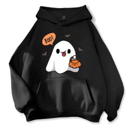 Funny All Saints' Day Anime Hoodie  Sweatshirt Long Sleeve Hooded Pullover Couple Halloween Costume Keep Warm Hoodies