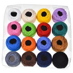 16 Colors Similar DMC Thread Cross Stitch Cotton Sewing Skeins Embroidery Thread Floss Kit DIY Sewing Tools Eco-friendly Line