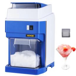 VEVOR 300W Commercial Tabletop Ice Shaver Crusher, 265Lbs/H Electric Snow Cone Maker w/ 4.4lbs Ice Box, for Parties Events Home