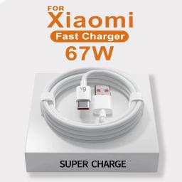 For Xiaomi Original 67W USB Super Fast Charger Power Adapter Mi 12 11 6A Type C Cable POCO X5 X4 Pro Redmi Note 9 10 11 Charging