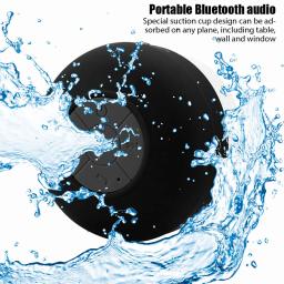 Wireless Bluetooth Speaker Audio Waterproof Easy-Access Control Buttons Music Player for Office Car Home Shower