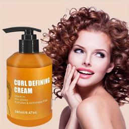 GZE CURL DEFINING CREAM with Argan Oil for Wavy and Curly Hair Hair Moisturizer and Deep Conditioning for Shine and Bounce