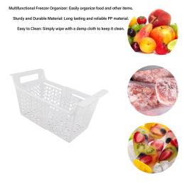 Chest Freezer Basket Deep Freezer Organizer Bin Expandable PP Heavy Load with Handle Chest Freezer Accessory for Kitchen