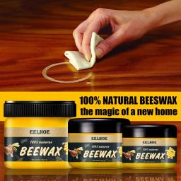 20/40/80g Wood Care Wax Solid Wood Furniture Polishing Seasoning Beeswax Polisher Waterproof Furniture Care Maintenance Beeswax