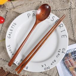 Wooden Reusable Durable Sushi Chopsticks Spoon Non-slip Chopstick Alloy Chopstick Chinese Chopstick Tableware Kitchen Tools