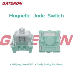 Gateron Magnetic Jade Switch Linear for Magnetic mechanical keyboard HIFI Pre Lubed SMD Hall Sensor Pre Travel Freely setting