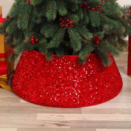 Christmas Tree Decorations Creative Printed Sequins Stereoscopic Tree Bottom Decoration Family Holiday Party New Year Tree Skirt