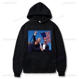 New 2024 Donald Funny Daddy's Home Print Hoodie Trump Take America Back Election The Return Sweatshirts Unisex Hoodies Pullover