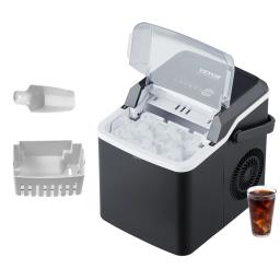 VEVOR Countertop Ice Maker, 9 Cubes Ready in 7 Mins, 26lbs in 24Hrs, Self-Cleaning Portable Ice Maker with Ice Scoop and Basket