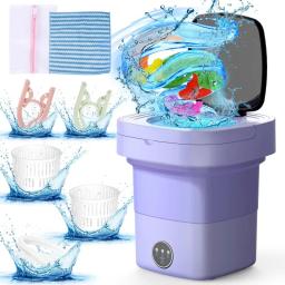 Portable Washing Machine with Upgraded 11L Capacity and Foldable Design, 3 Modes Mini Washing Machine for Deep Cleaning