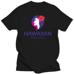 Hawaiian Airlines Print T-Shirts Lovers Day 100% Cotton Crew Neck Male T Shirt Funny T-Shirt Prevailing Short Sleeve Top T-shirt