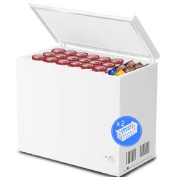 7.0 Cu.ft Chest Freezer with 2 Removable Basket, Free Standing Top open Door Compact Deep Freezer with Adjustable Temperature