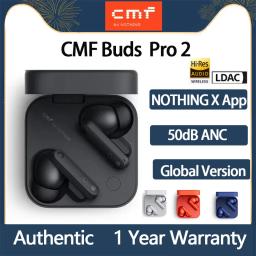 Cmf By Nothing Buds Pro 2 Headphones Bluetooth Anc Noise Reduction Wireless Hifi Earphones Custom Earbuds For Outdoors Gifts