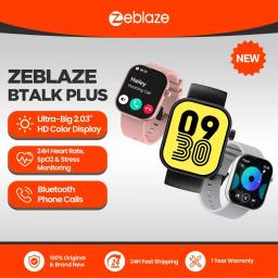 New Zeblaze Btalk Plus Voice Calling Smartwatch 2.03'' HD Color Display Health and Fitness Tracking Smart Watch for Men Women