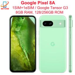 Google Pixel 8a 5G Pixel8A 6.1" OLED 8GB RAM 128/256GB ROM NFC Octa Core Google Tensor G3 Original Unlocked Android Cell Phone