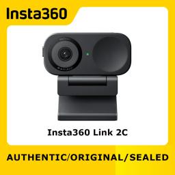 Insta360 Link 2C - 4K Webcam for PC/Mac, 1/2" Sensor, Auto Framing, HDR, AI Noise-Canceling Mic,  Works with Zoom, Teams, Twitch