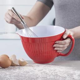 Melamine mixing bowl set vegetable fruit salad handle mixing bowl egg beater kitchen baking must be slip resistant