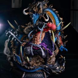 50cm Bandai ONE piece Luxury Edition Black Pear KAIDO New GK Anime Figure Statue PVC Collection Model Desktop ornament Colorbox