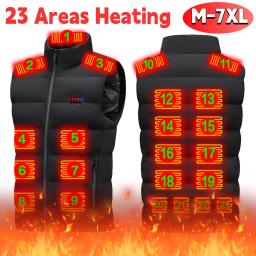 23 Areas Heated Vest for Men Women Heated Jacket Body Warmer Self Heating Vest Insulating Vest Electric Heating Vest For Camping