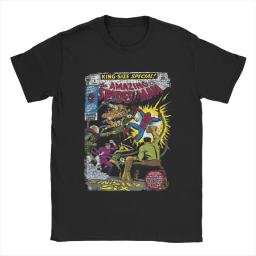 Official Spider-Man Sinister Six Villains T-Shirts Men Comic Cover Funny 100% Cotton Tee O Neck Short Sleeve T Shirt Summer Tops