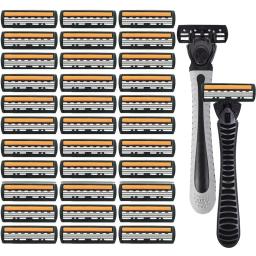 3-layer Shaver sackPremium Stainless Steel Safety Razor with Replaceable Blades - Smooth and Comfortable Shave for Men and Women