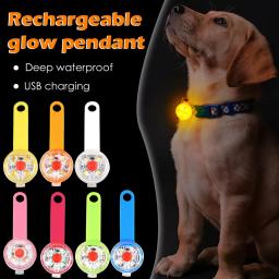 IPX7 Waterproof LED Pet Dog Cat Collar Pendant Night Safety Luminous Light Flashing Pendant With Light for Dog Cat Accessories