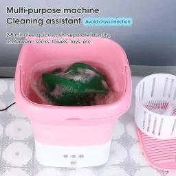 Portable Washing Machine Mini Foldable Washer With Dryer Bucket Washing For Underwear Home Centrifuge Deep Cleaning Machine ﻿