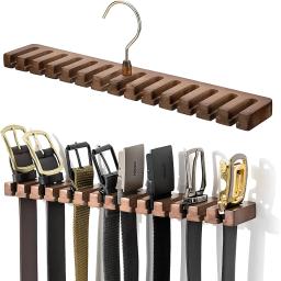 1-12Pcs Multifunctional Belt Organizer Hanging Tie Rack Belt Hanger Clothes Rack Organizer Tie Rack Home Closet Organizer