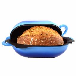 Enameled Cast Iron Dutch Oven for Sourdough Bread Baking Artisan Bread Heavy Duty Oval Loaf Pan 9 " 2 Qt Oven Safe Baking Mold