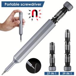 27/39 in 1 Precision Screwdriver Set Manual Pen Small Screwdriver with 38 Magnetic Torx Phillips Drill Bits Mini Repair Tool