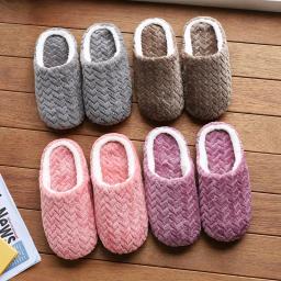 Unisex Fluffy Home Slippers Soft Lightweight Anti Slip Comfortable Indoor Slides for Autumn Winter