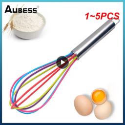 1~5PCS Fun To Use Egg Whisk Colorful Kitchen Gadget Versatile Cooking Utensil Easy To Clean Ergonomic Design Kitchen Tool